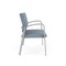 Lesro Newport 2 Seat Tandem Seating Metal Frame No Center Arms, Silver, RS Rain Song Upholstery NP1501 - alternate 3